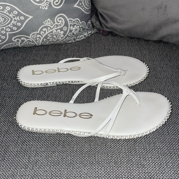 BEBE White Diamond Inspired Sandals 💎 - Picture 1 of 6